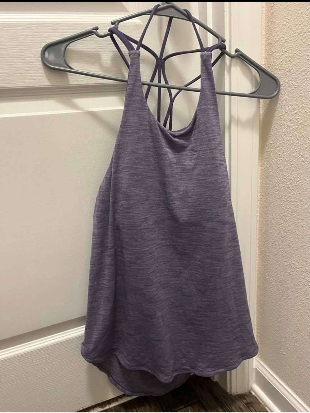 lululemon athletica Heathered Lavender Strappy Back Tank